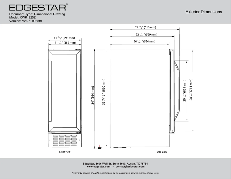 Imagen de la primera página del manual del dispositivo CWR182SZ