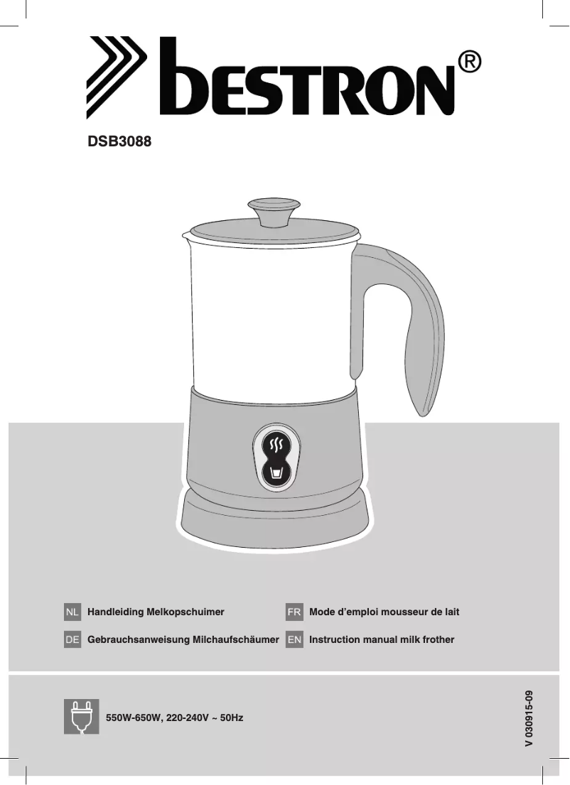 Page n°1 - Manuel utilisateur Bestron DSB3088