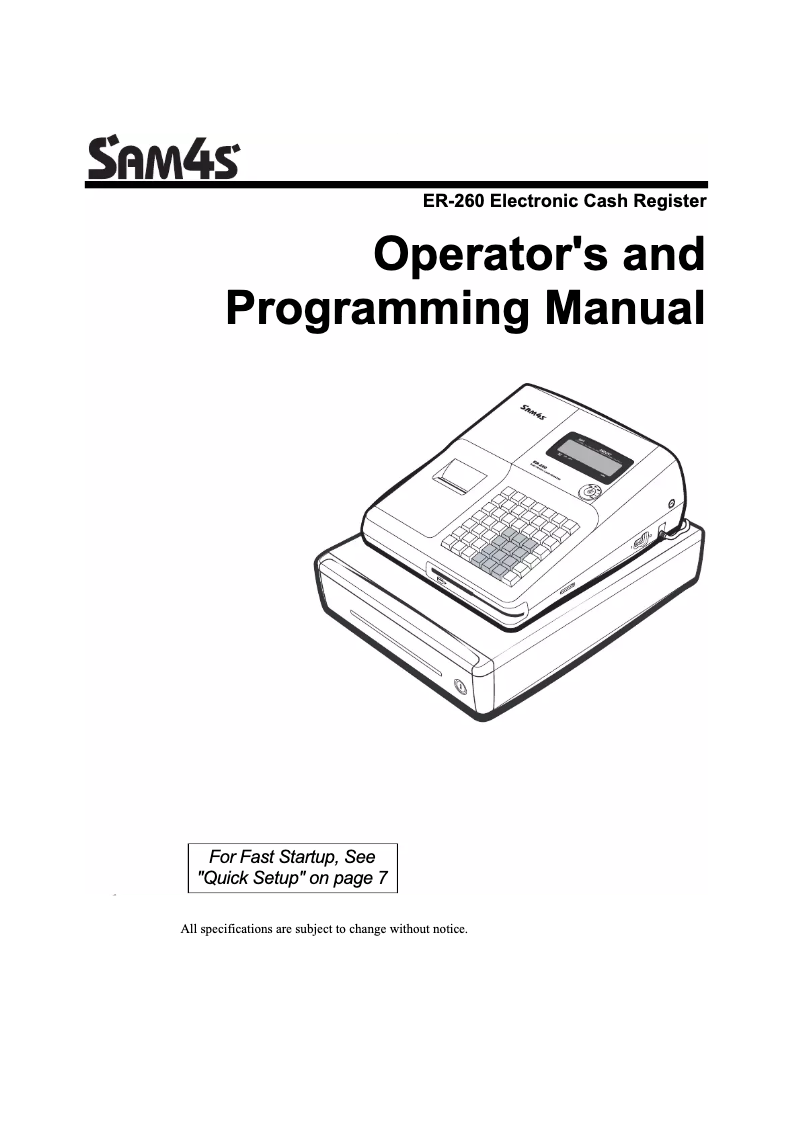 Image de la première page du manuel de l'appareil ER-260B
