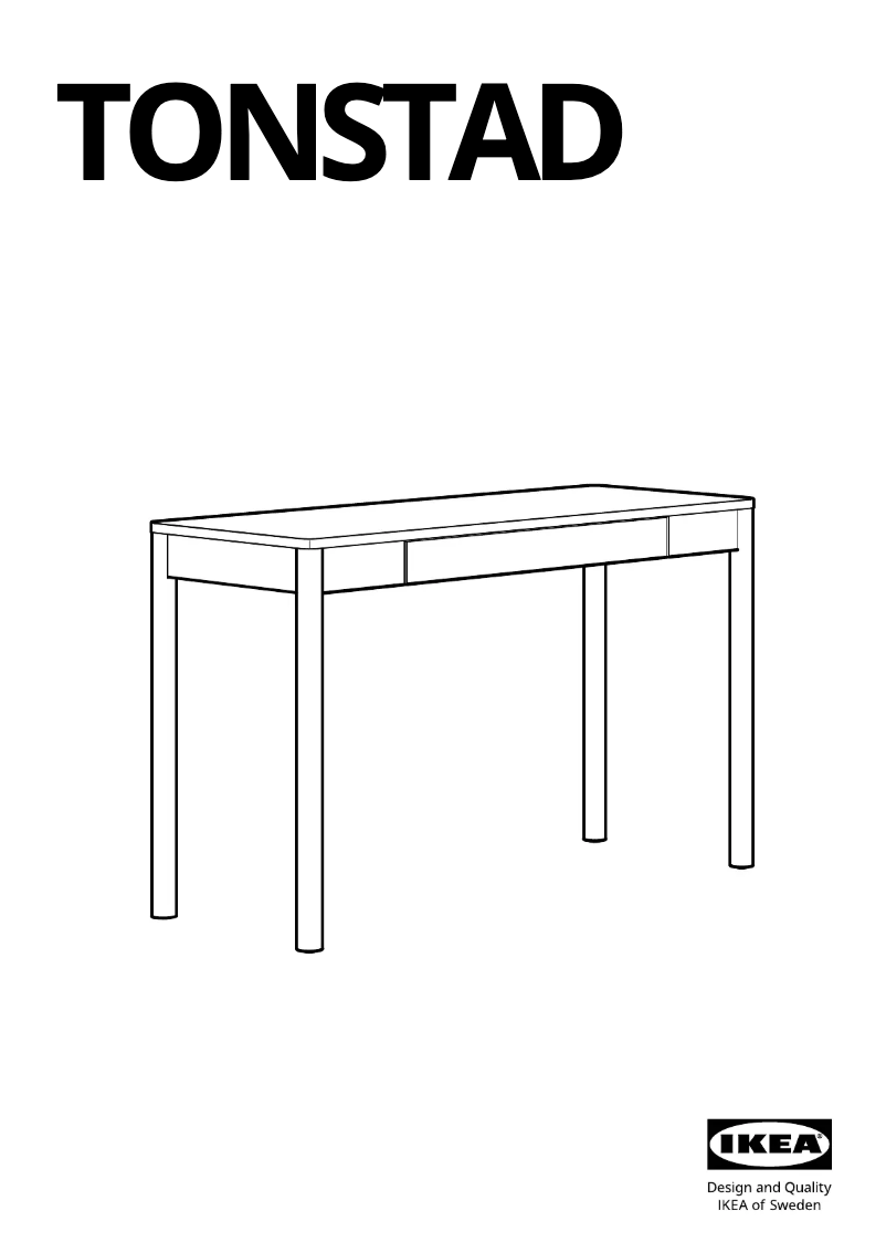 Page 1 de la notice Manuel utilisateur Ikea TONSTAD 405.382.49