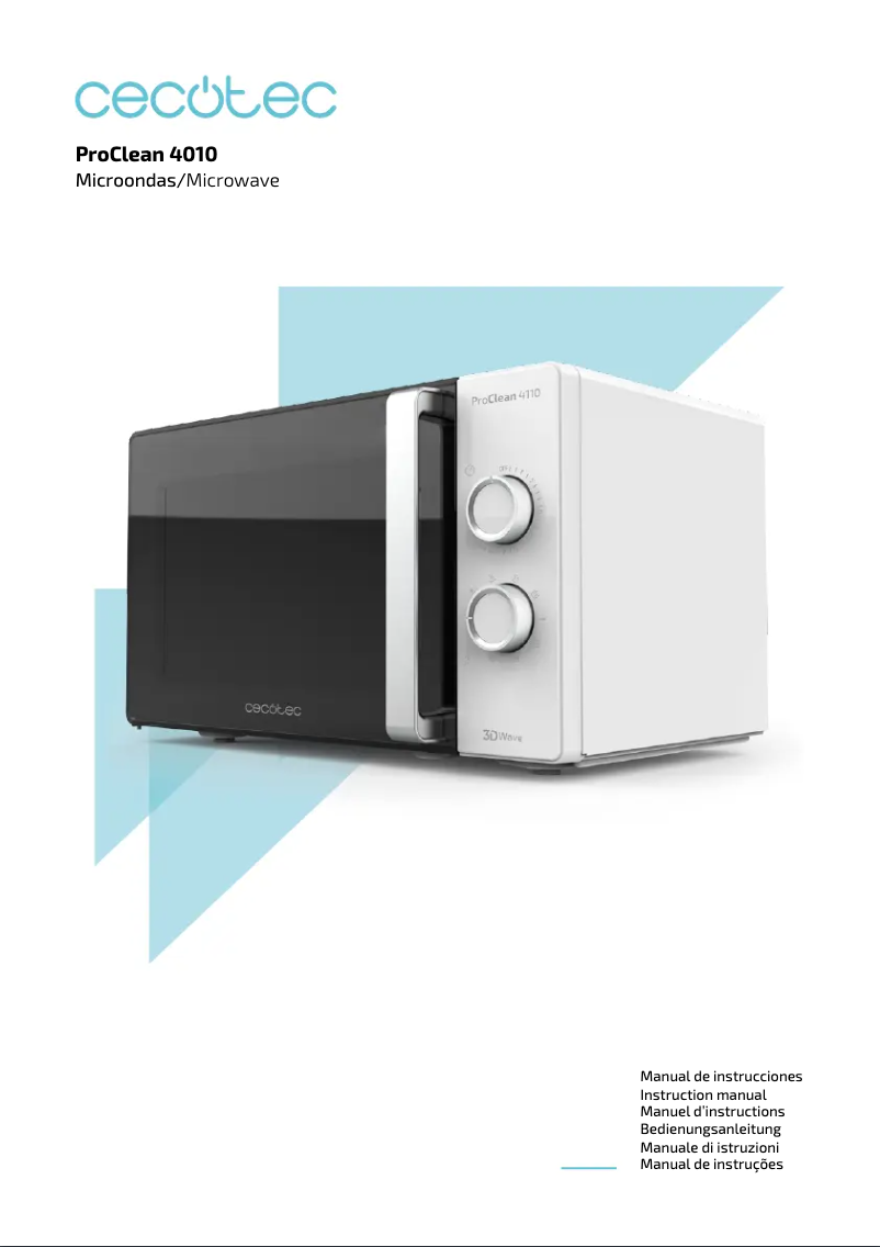 Imagen de la primera página del manual del dispositivo ProClean 4010