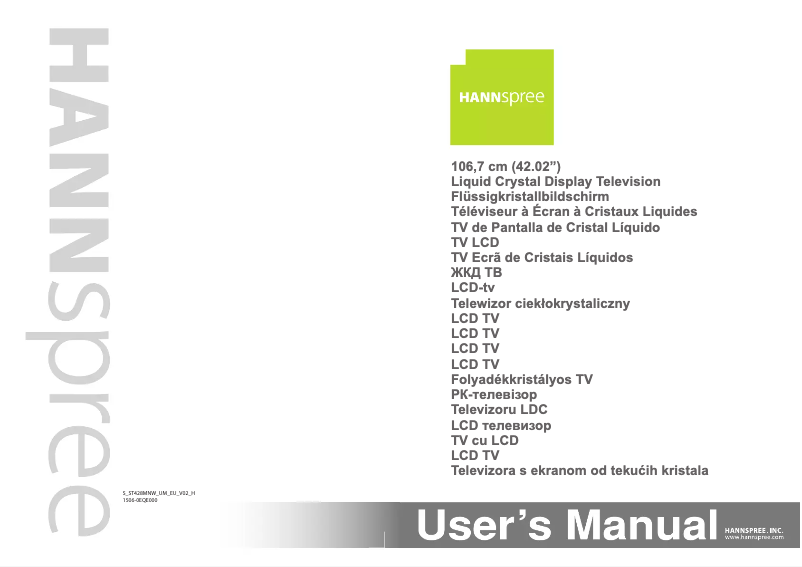 Page 1 de la notice Manuel utilisateur Hanns.G ST428MNW