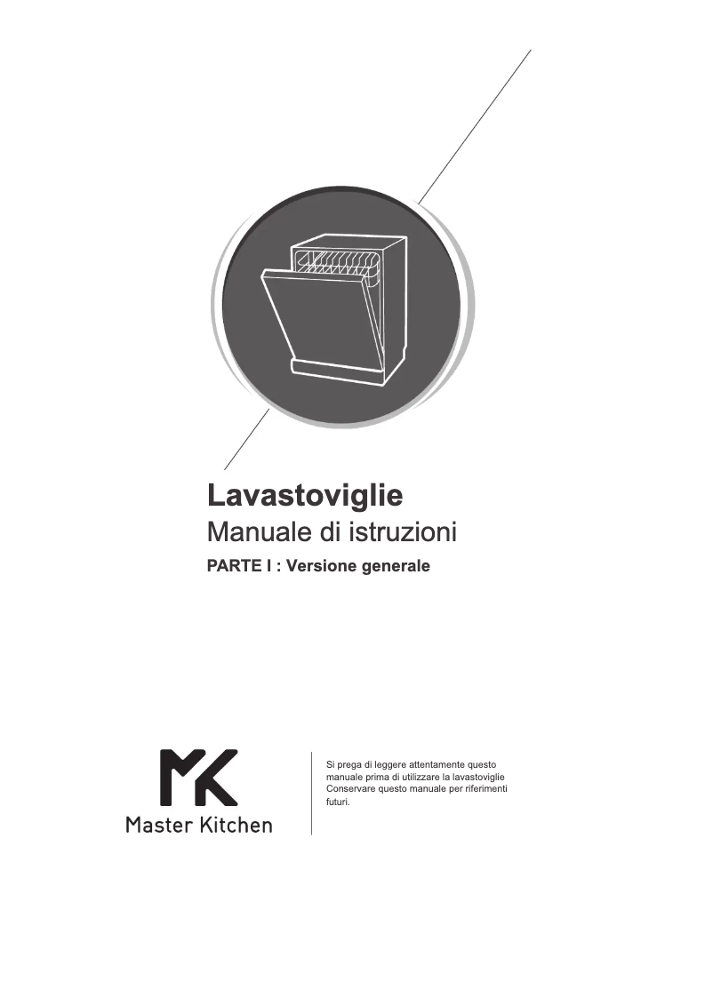 Page 1 de la notice Manuel utilisateur Master Kitchen MKDW FS458310 EHP XS C