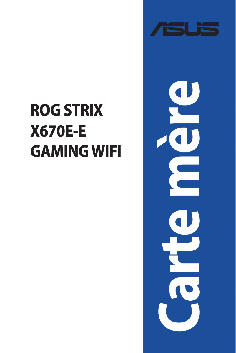 Page 1 de la notice Manuel utilisateur Asus ROG STRIX X670E-E Gaming WIFI
