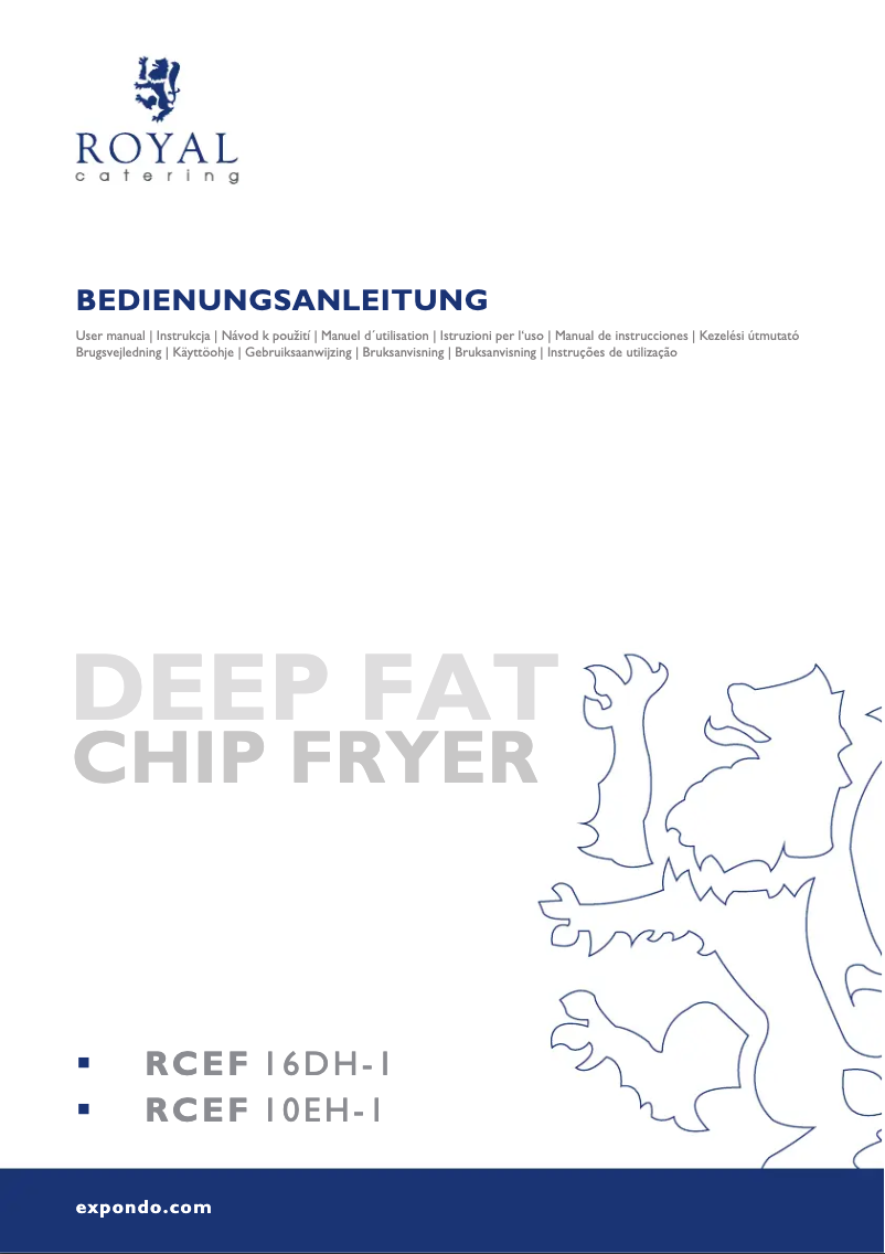 Page 1 de la notice Manuel utilisateur Royal Catering RCEF 16DH-1