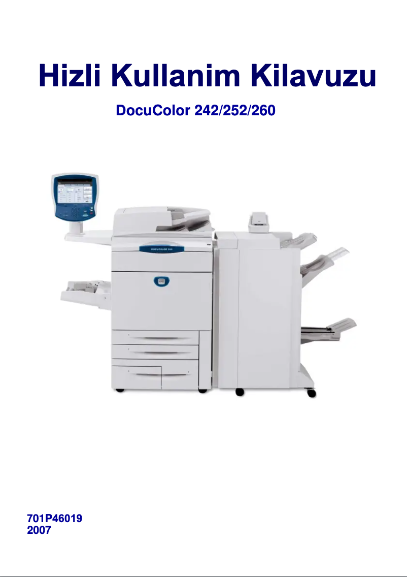 Image de la première page du manuel de l'appareil DocuColor 242