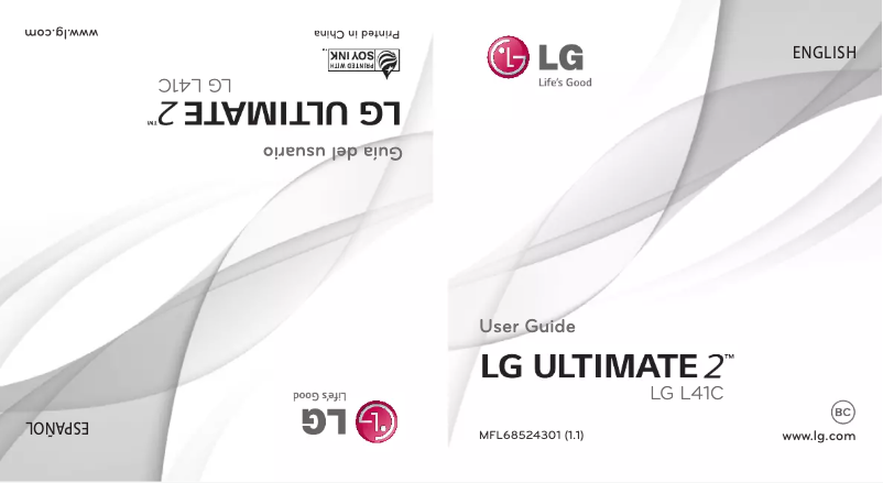 Page 1 de la notice Manuel utilisateur LG Ultimate 2