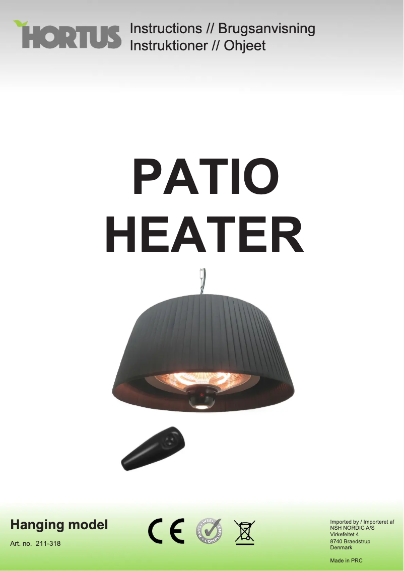 Page n°1 - Manuel utilisateur Hortus 211-318