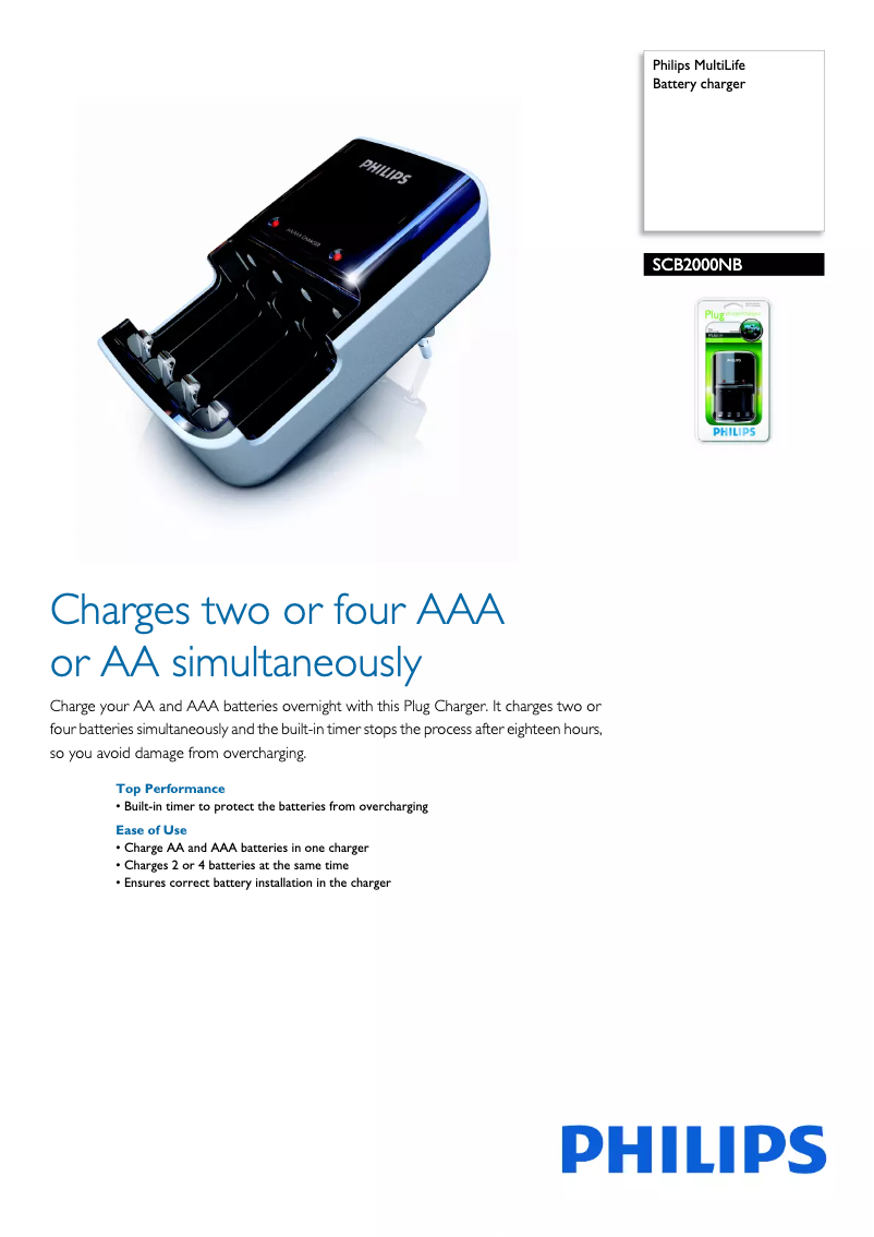 Image de la première page du manuel de l'appareil SCB2000NB