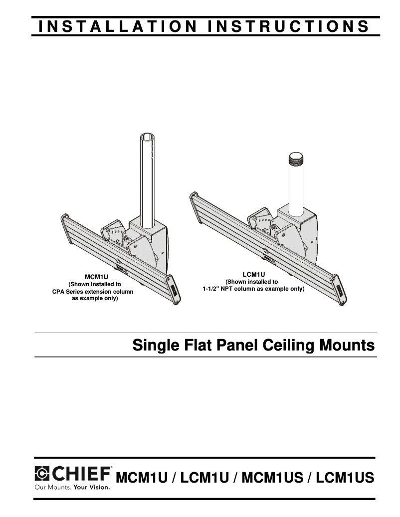 Page n°1 - Manuel utilisateur Chief MCM1U