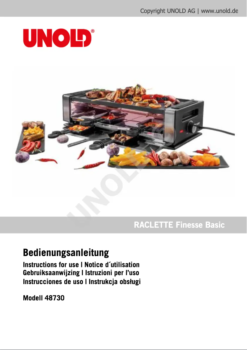 Page n°1 - Manuel utilisateur Unold Finesse Basic 48730