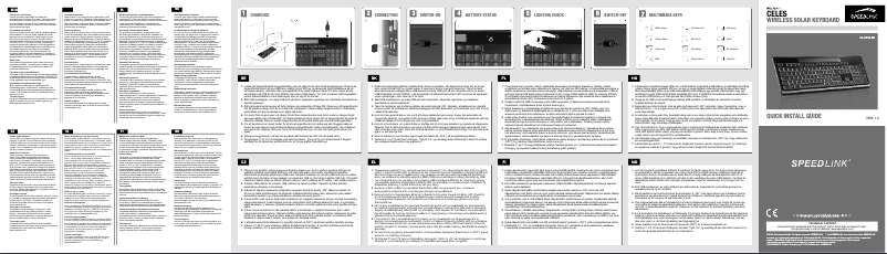 Page n°1 - Manuel utilisateur Speed-Link CELES