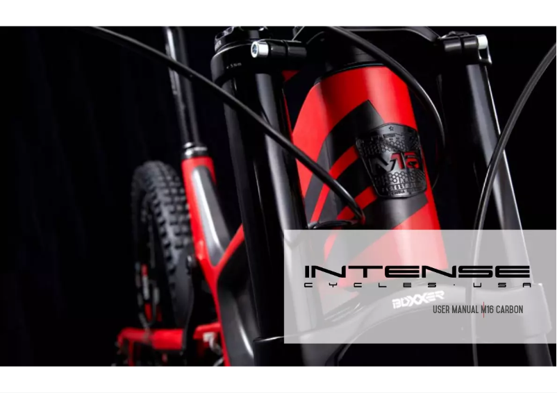 Page 1 de la notice Manuel utilisateur Intense M16C (2018)