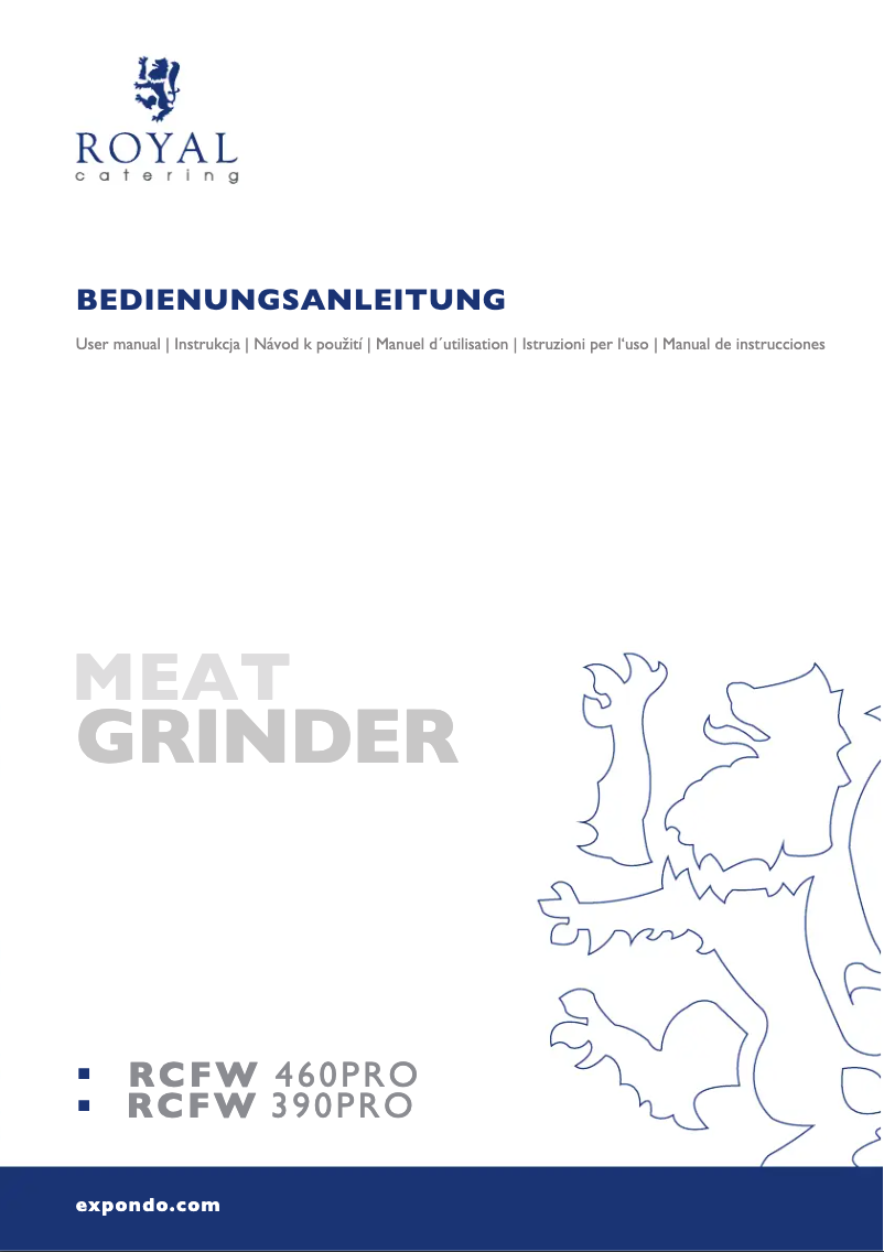 Image de la première page du manuel de l'appareil RCFW 390PRO