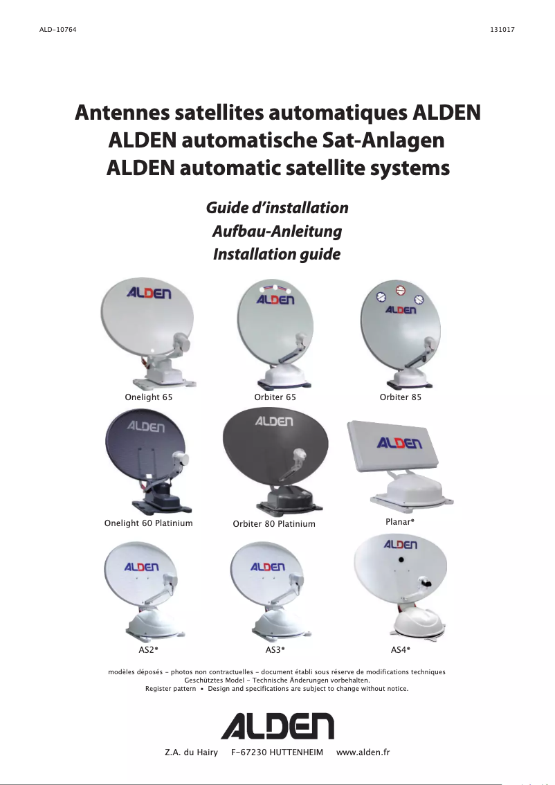 Page 1 de la notice Manuel utilisateur Alden AS2