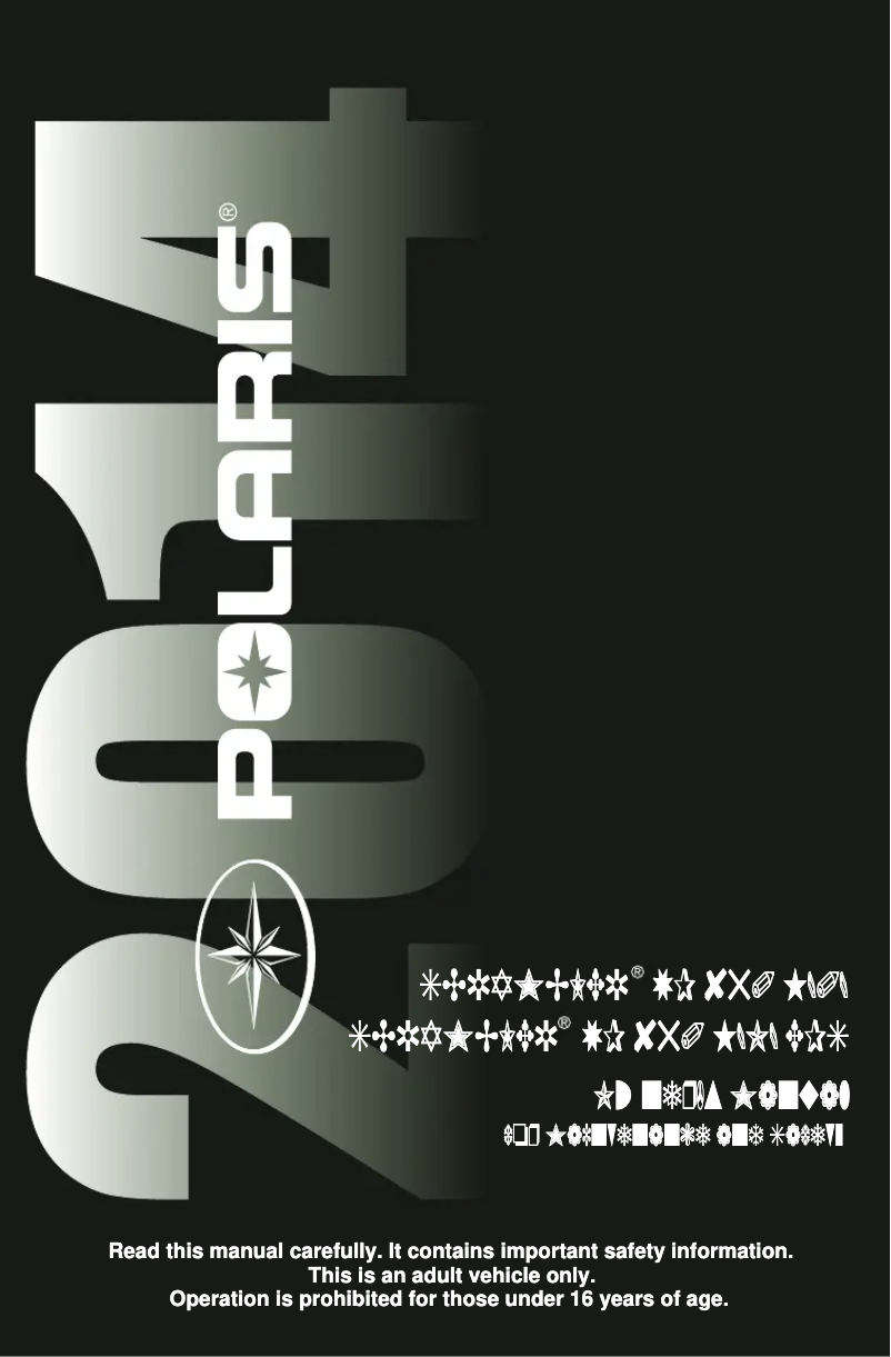 Image de la première page du manuel de l'appareil Scrambler XP 850 HO (2014)