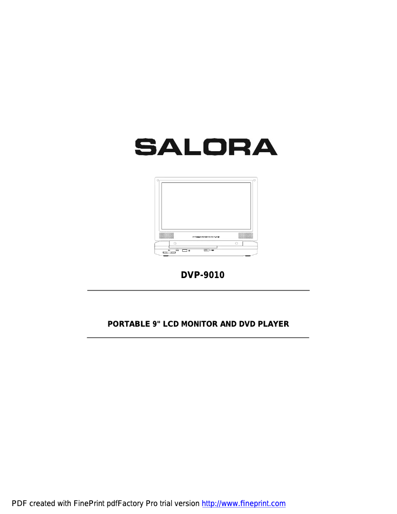 First page image of the manual for DVP-9010