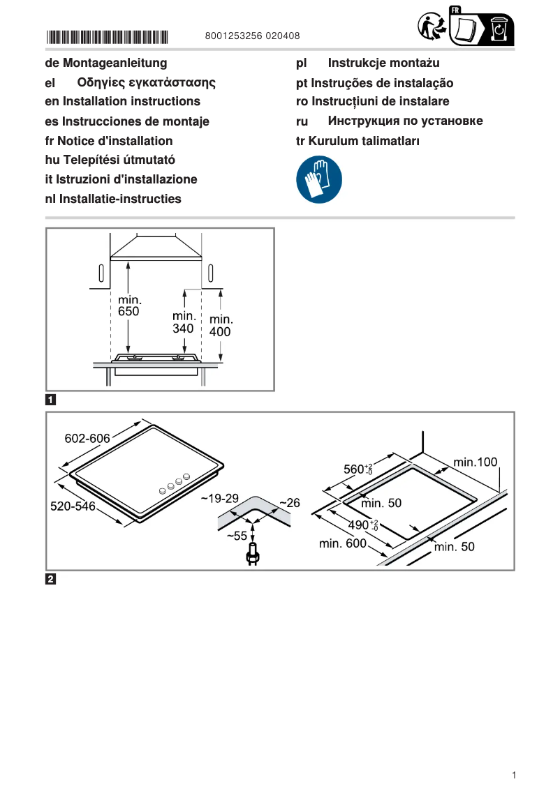 Page n°1 - Instructions / montage Siemens ER6A6PB70D