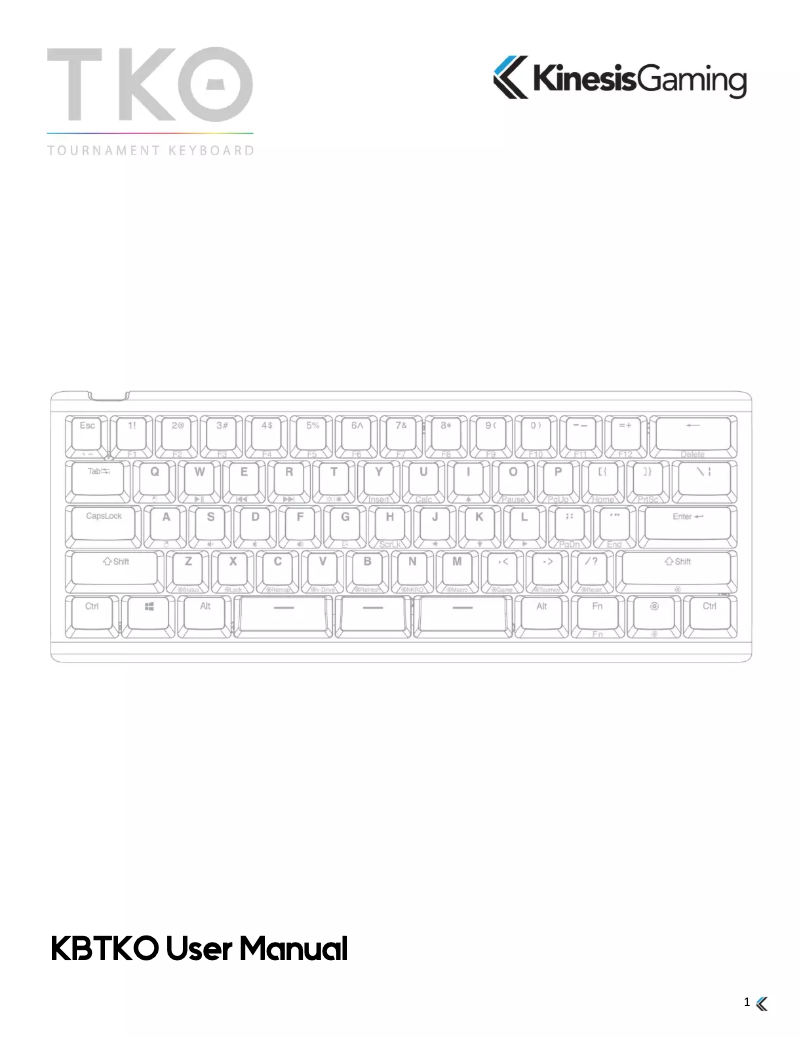 Image de la première page du manuel de l'appareil TKO