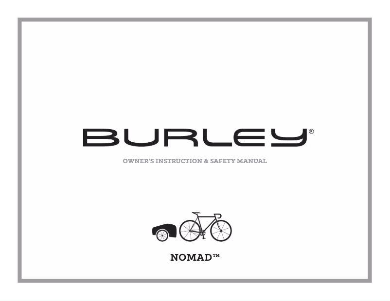 Page n°1 - Manuel utilisateur Burley Nomad