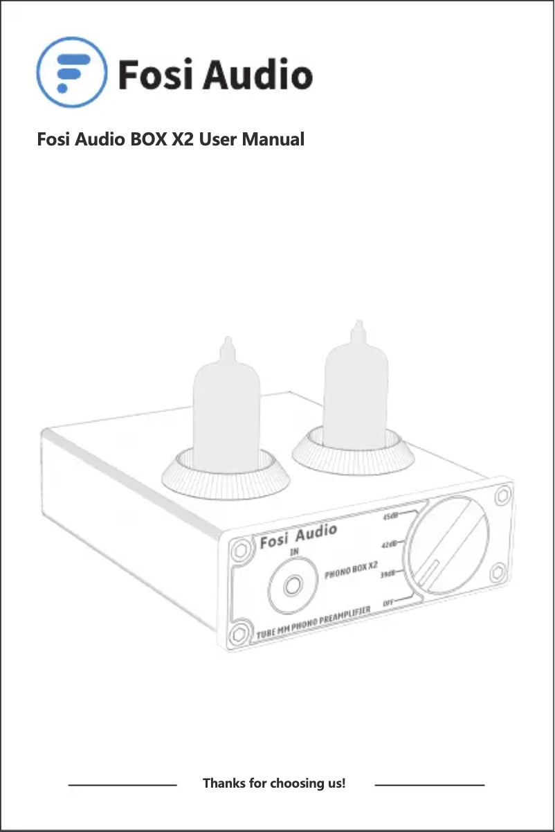 Page n°1 - Manuel utilisateur Fosi Audio Box X2