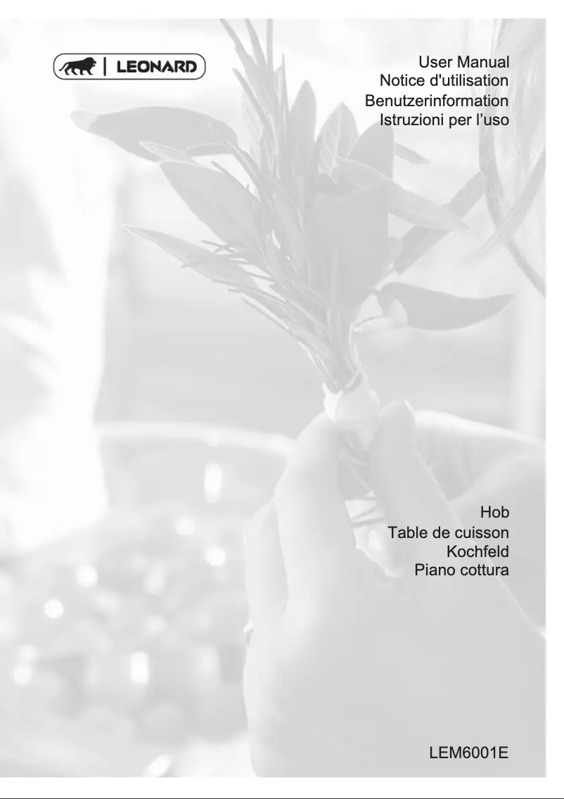 Image de la première page du manuel de l'appareil LEM6001E