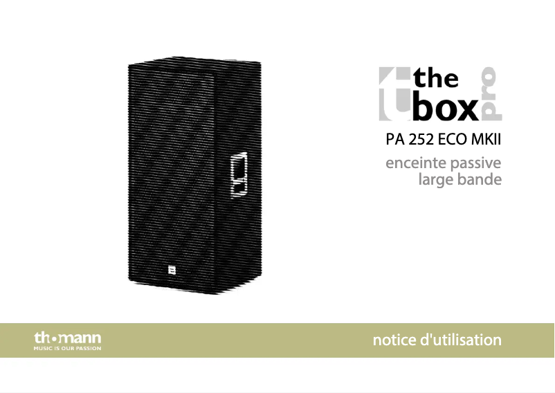 Page n°1 - Manuel utilisateur The Box PA 252 ECO MKII