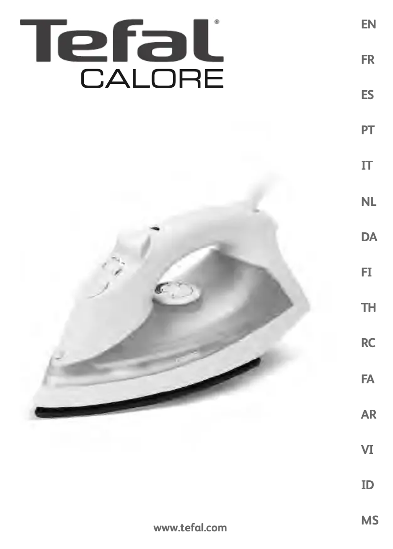 Page n°1 - Manuel utilisateur Tefal Calore FV1140