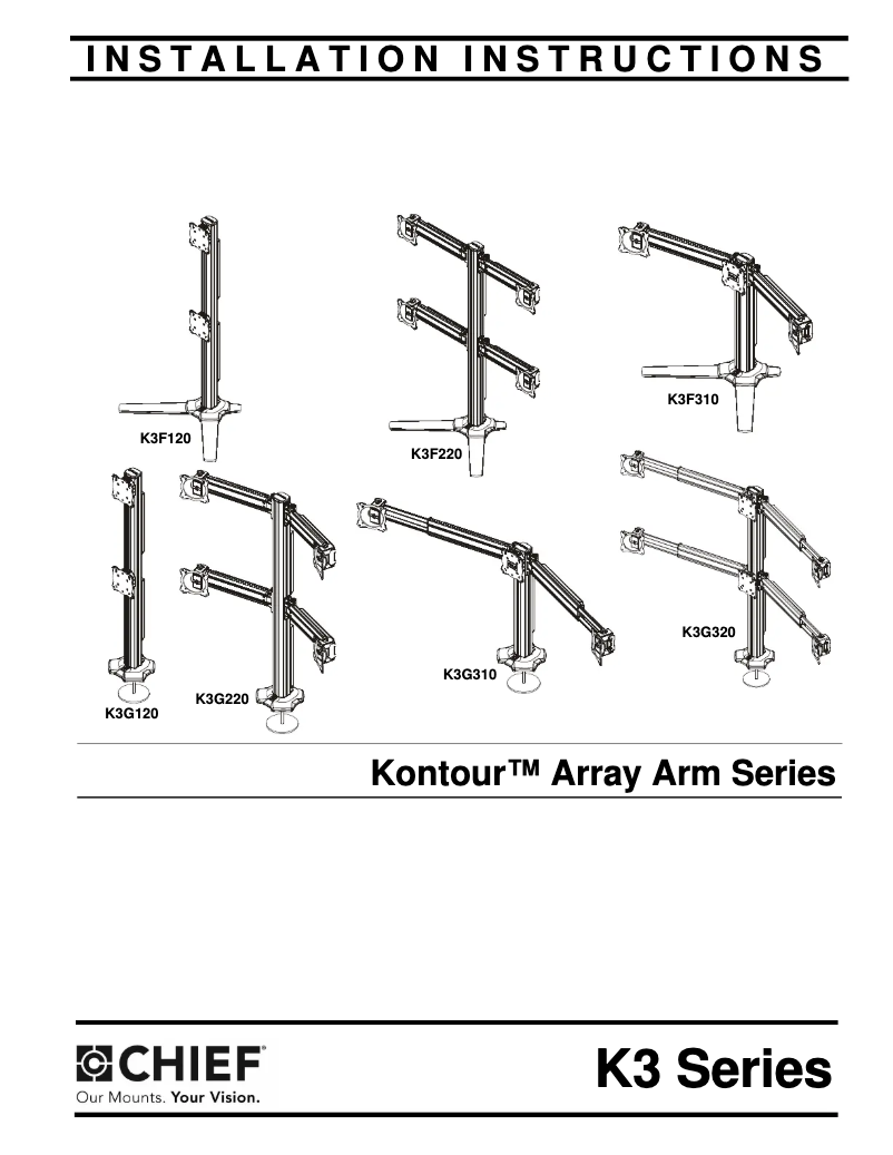 Page 1 de la notice Manuel utilisateur Chief K3F310S