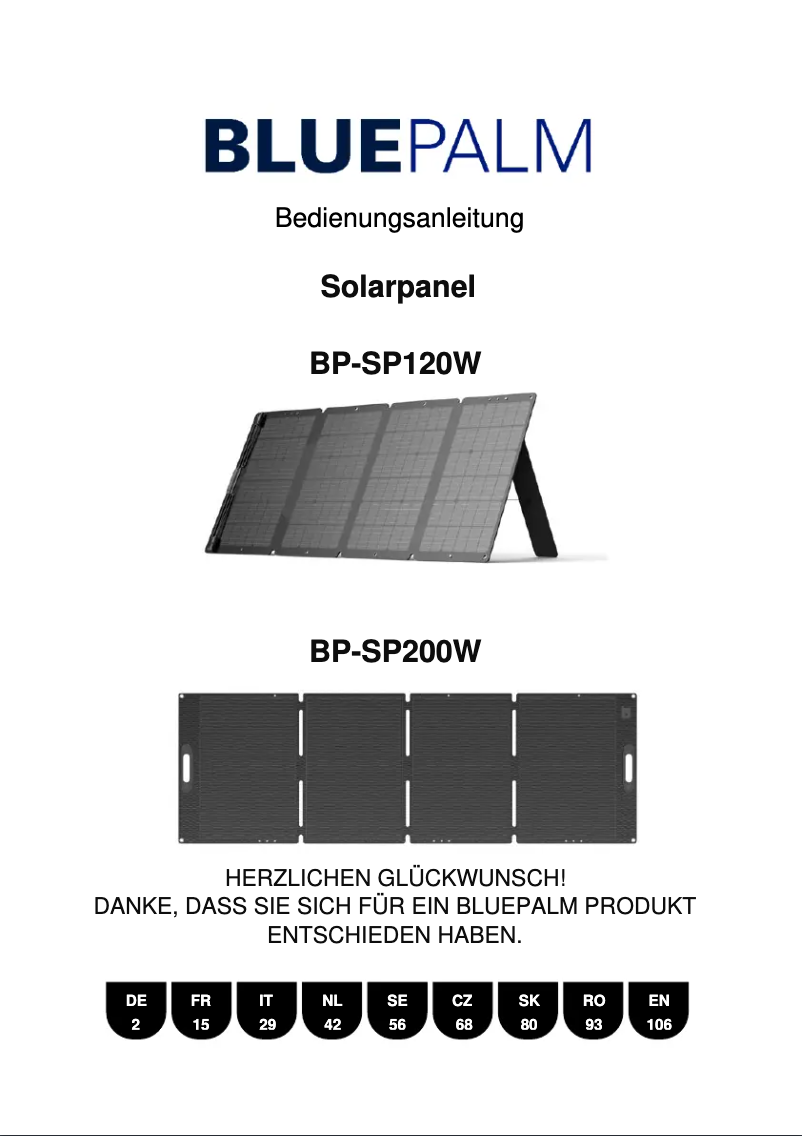 Página 1 del manual Manual de usuario BLUEPALM BP-SP120W