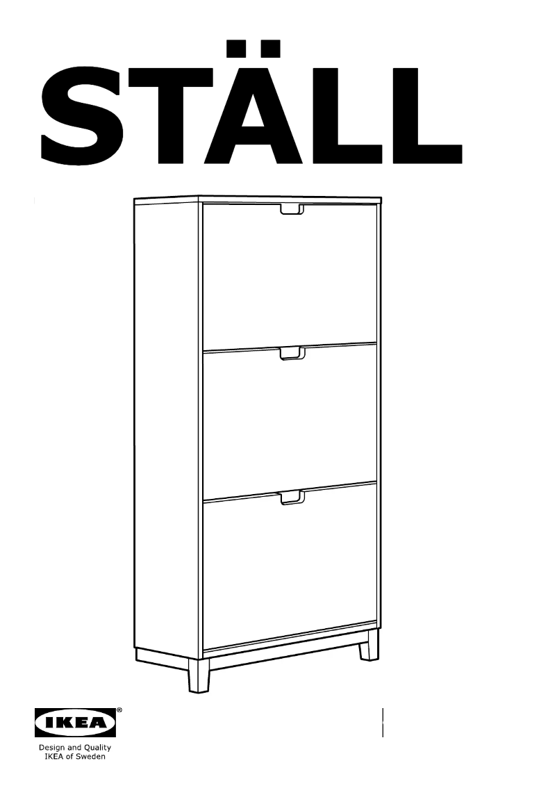 Page 1 de la notice Manuel utilisateur Ikea STALL (3 drawers)