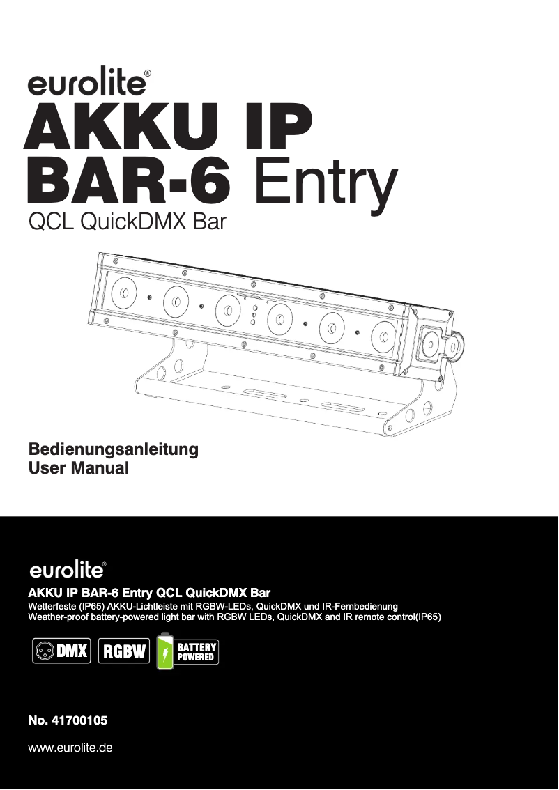 Page 1 de la notice Manuel utilisateur Eurolite LED BAR-6