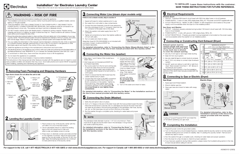 Image de la première page du manuel de l'appareil ELTE7300AW
