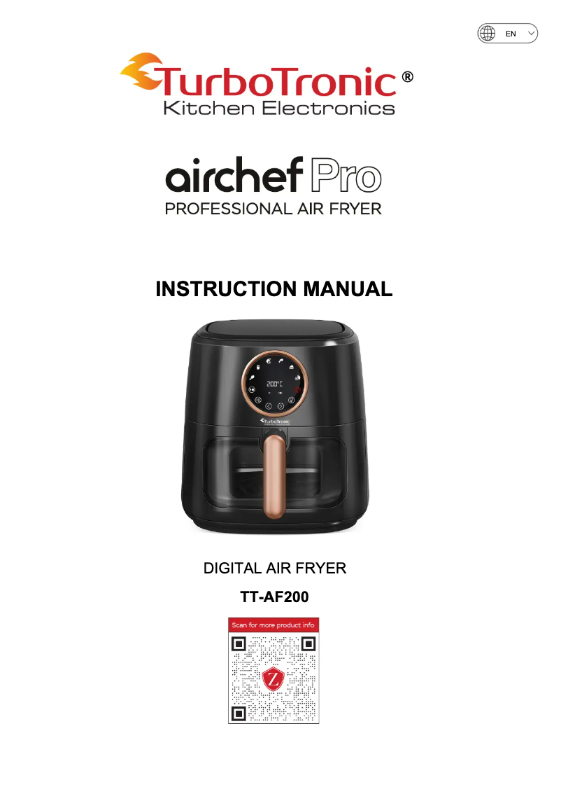 Page 1 de la notice Manuel utilisateur TurboTronic TT-AF200