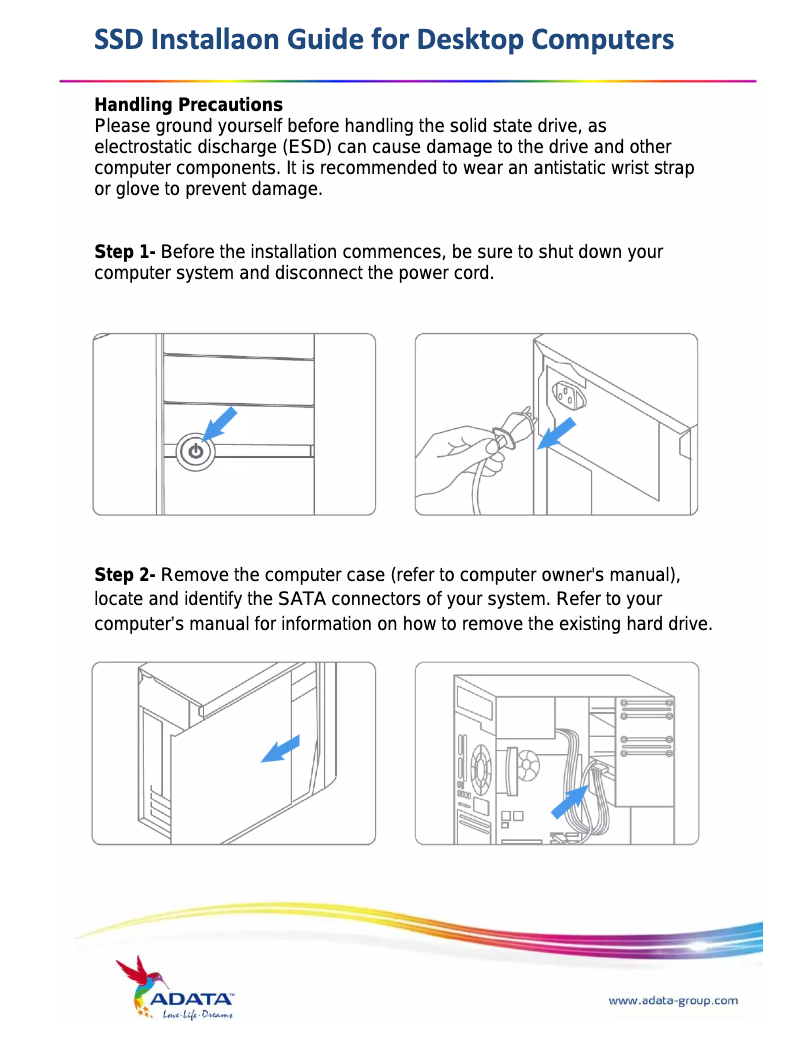 Page 1 de la notice Manuel utilisateur ADATA Ultimate SU720