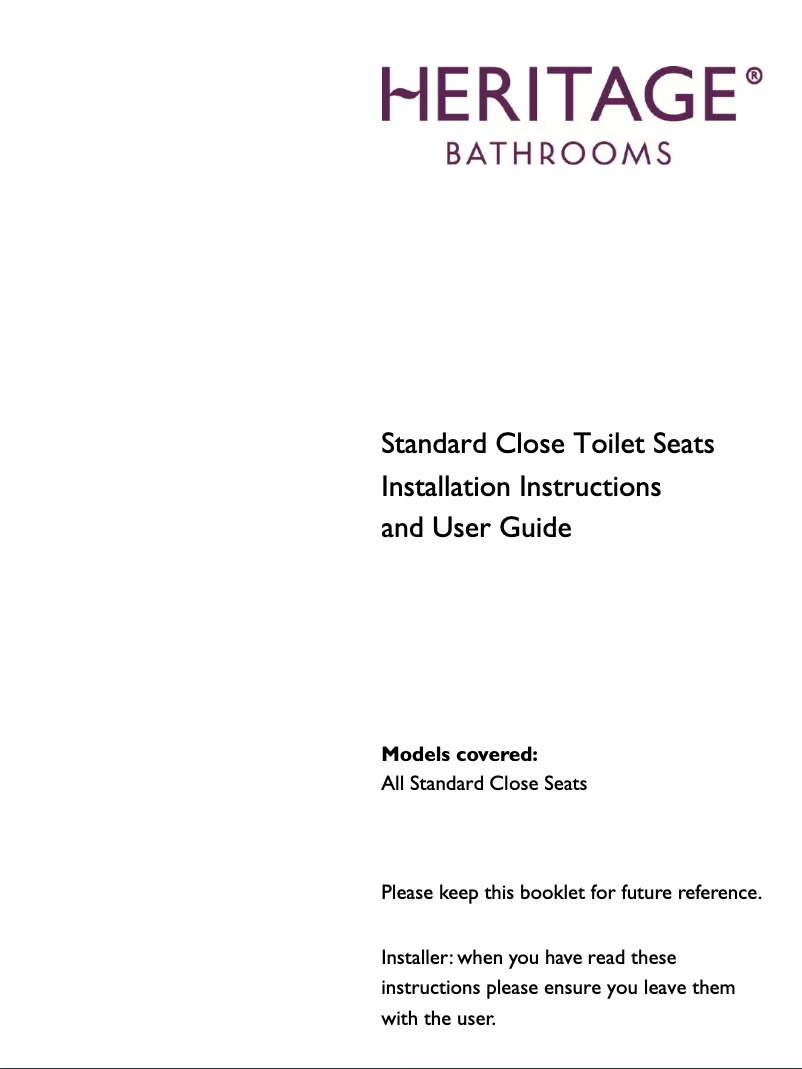 Page 1 de la notice Manuel utilisateur Heritage FOA100