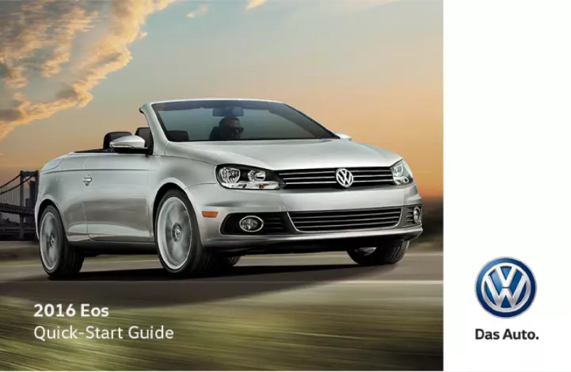 Page 1 de la notice Manuel utilisateur Volkswagen Eos (2016)