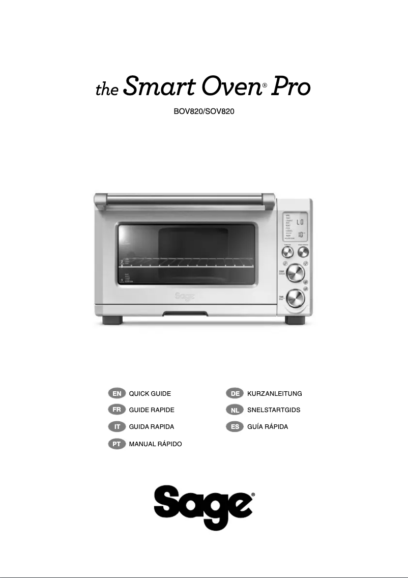 Page 1 de la notice Manuel utilisateur Sage the Smart Oven Pro BOV820