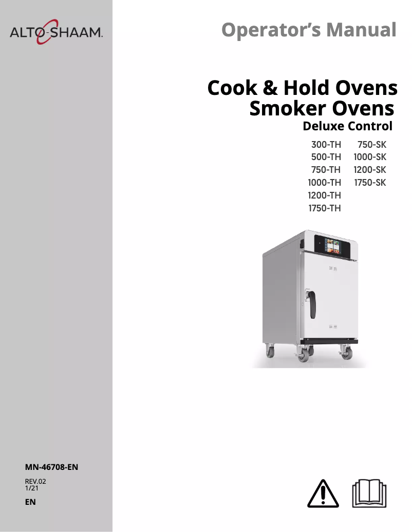Page 1 de la notice Manuel utilisateur Alto-Shaam 767-SK
