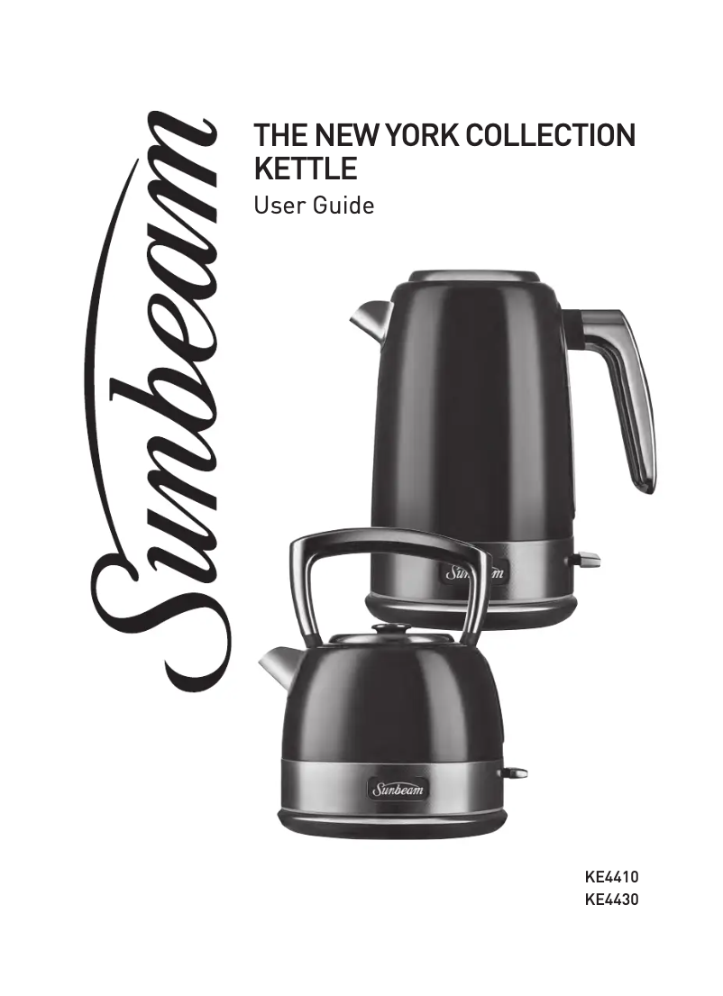 Page n°1 - Manuel utilisateur Sunbeam KE4430KB