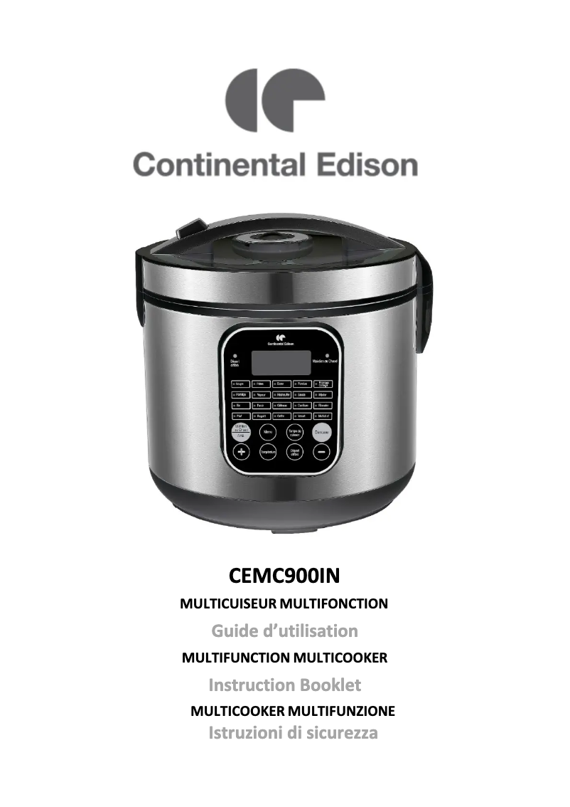 Image de la première page du manuel de l'appareil CEMC900IN
