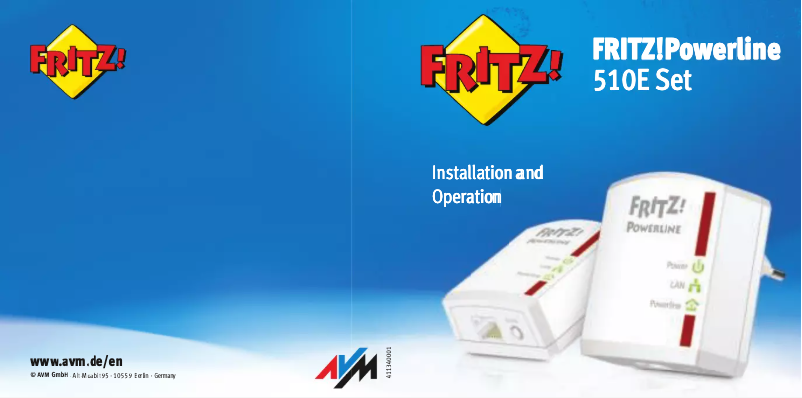 First page image of the manual for FRITZ!Powerline 510E