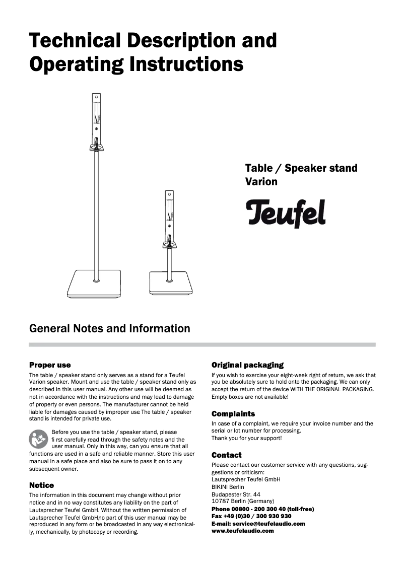 Image de la première page du manuel de l'appareil CS 75 TS