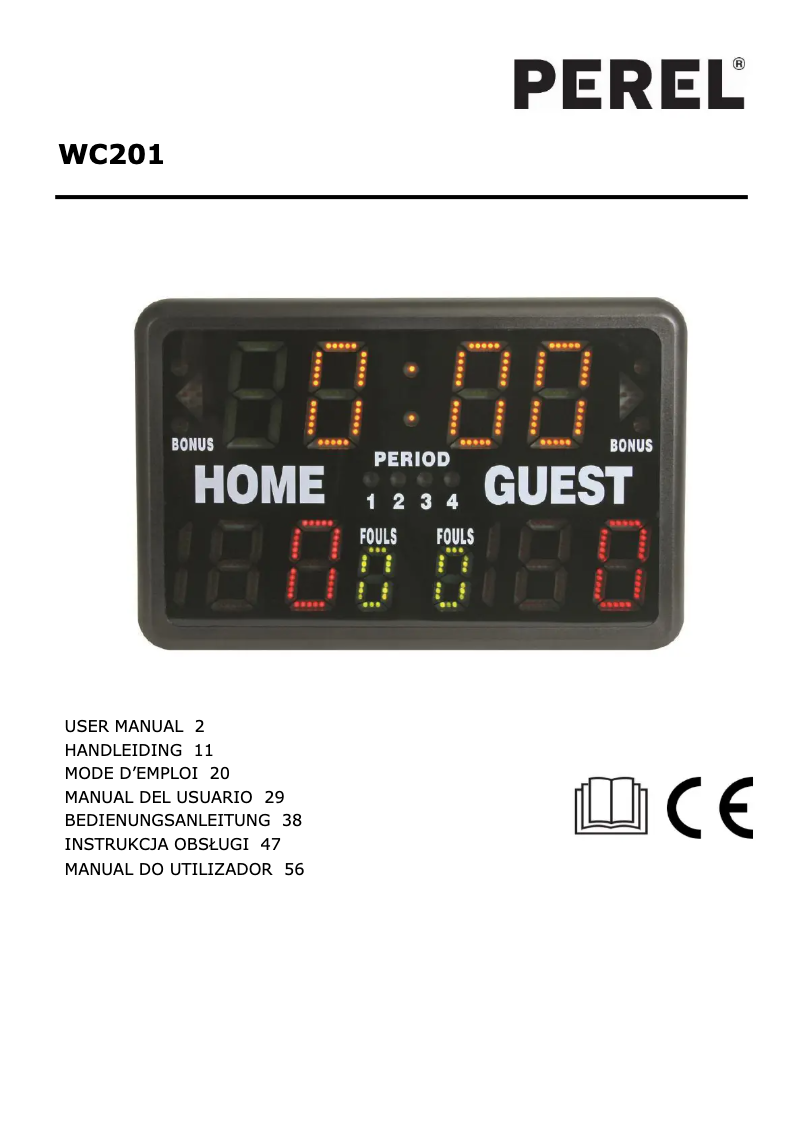 Image de la première page du manuel de l'appareil WC201