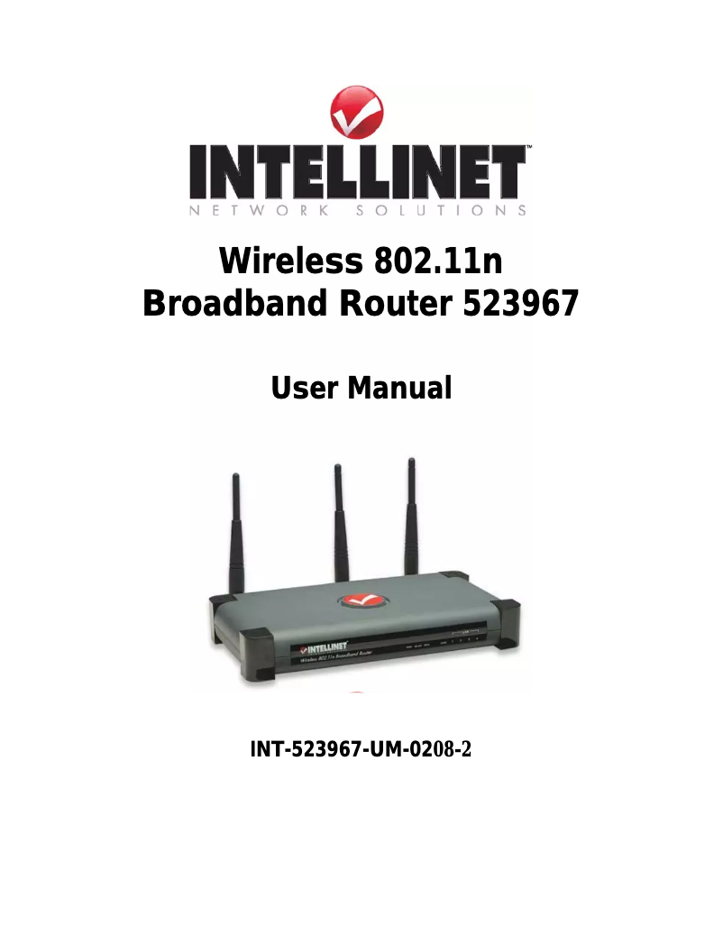 Página 1 del manual Manual de usuario Intellinet Wireless Broadband Router 523967