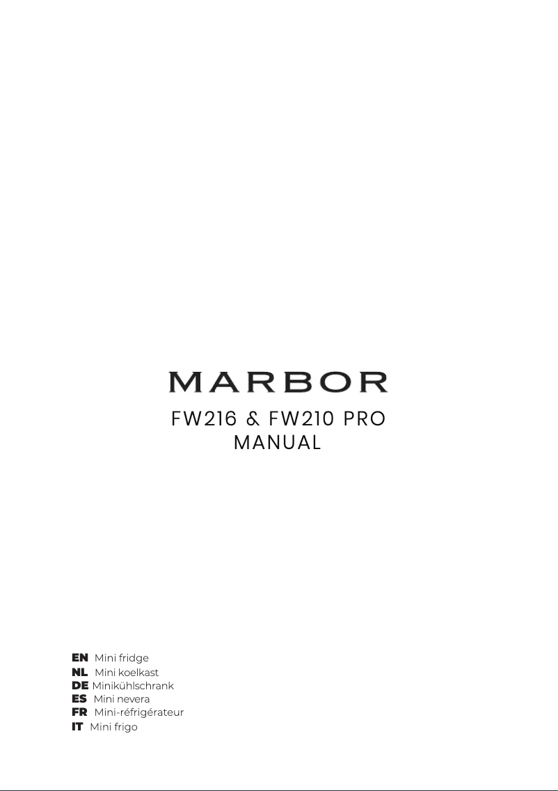 Image de la première page du manuel de l'appareil FW210 Pro