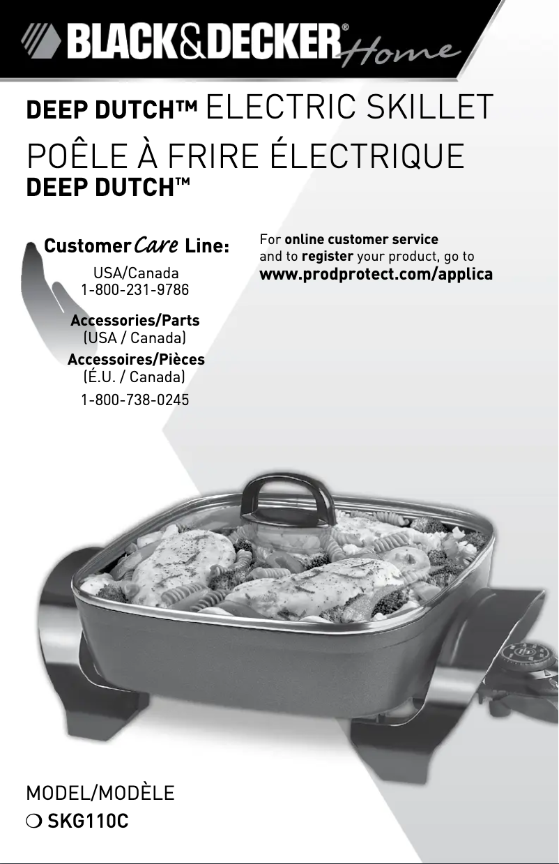 Page 1 de la notice Manuel utilisateur Black & Decker SKG110C