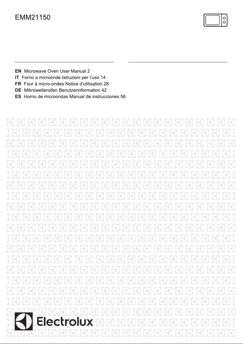 Page 1 de la notice Manuel utilisateur Electrolux EMM21150S