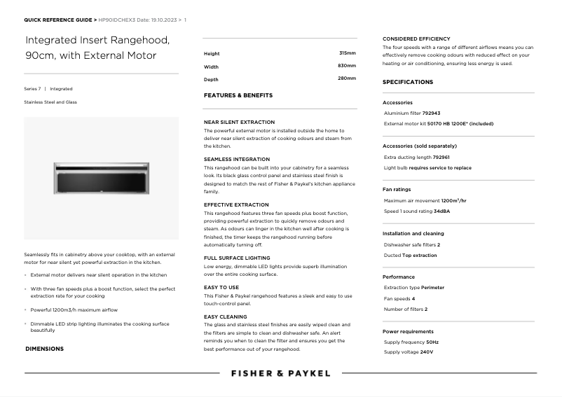 Image de la première page du manuel de l'appareil HP90IDCHEX3