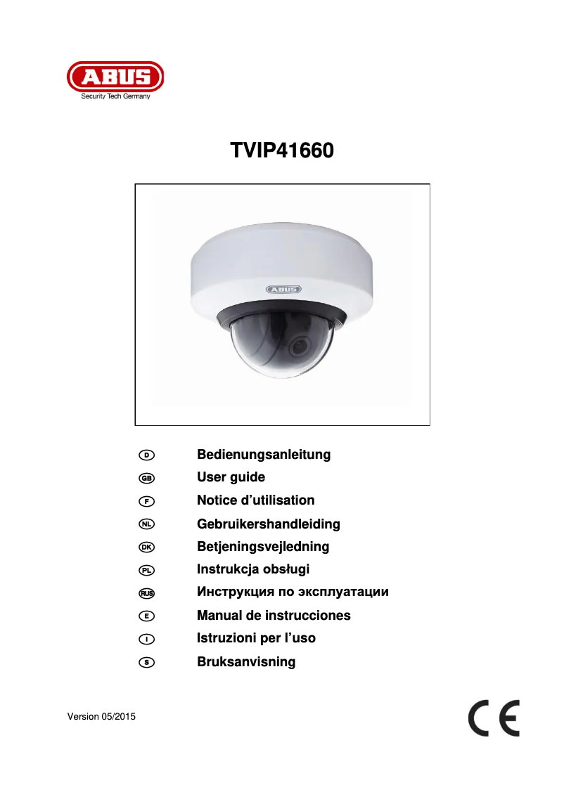 Image de la première page du manuel de l'appareil TVIP41660